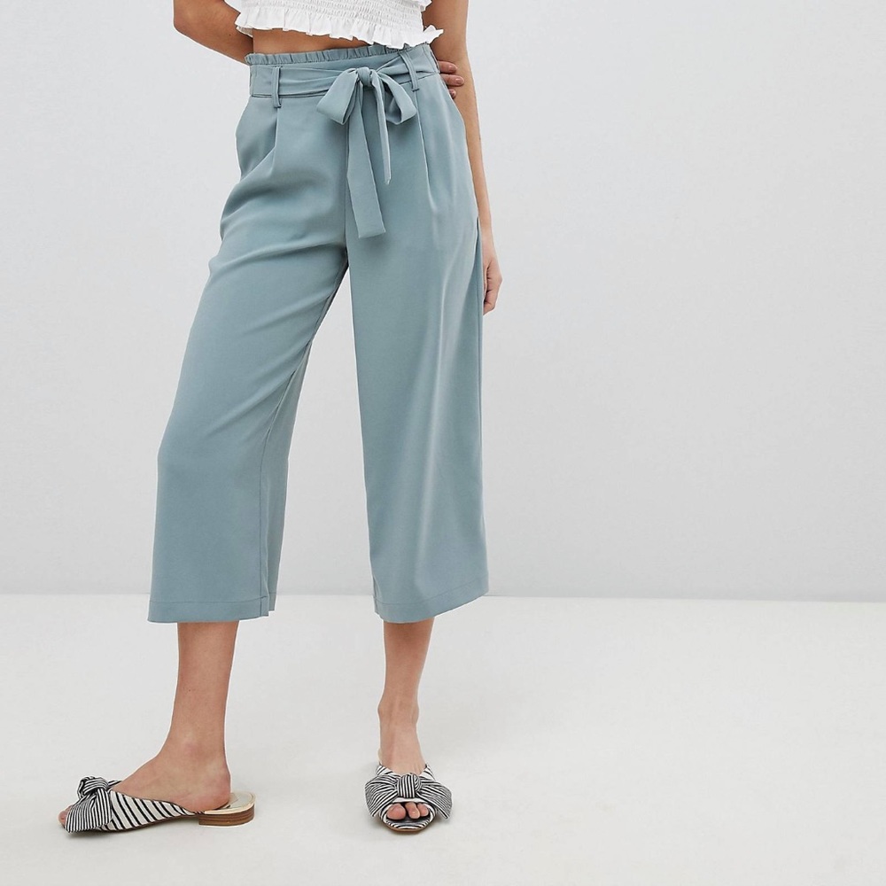 NEW LOOK x ASOS Wide Leg Crop Culotte Green